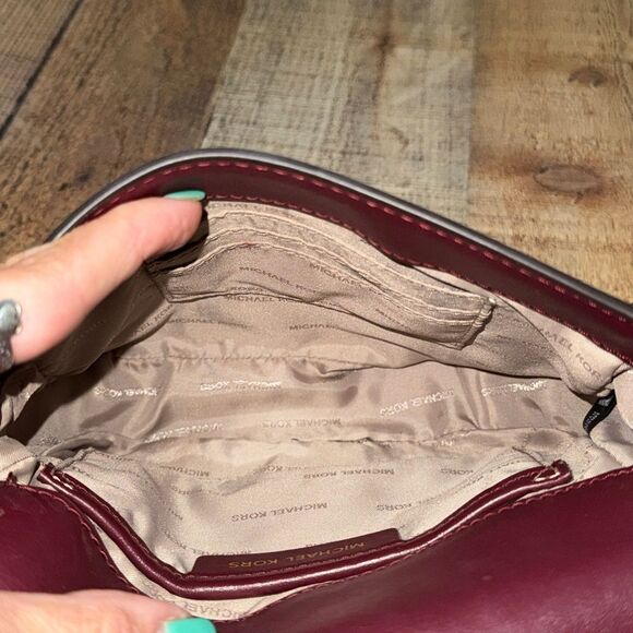 MICHAEL KORS
Leather and Suede Saddle Bag- Oxblood/Maroon - Picture 9 of 13